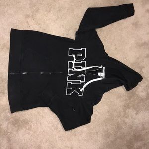Victoria secret black hooded sweatshirt